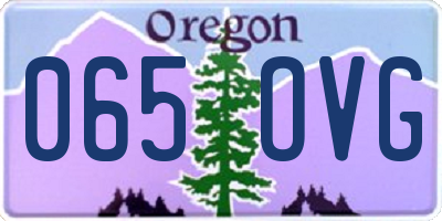 OR license plate 065OVG