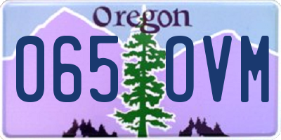 OR license plate 065OVM