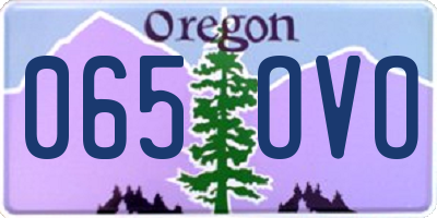 OR license plate 065OVO