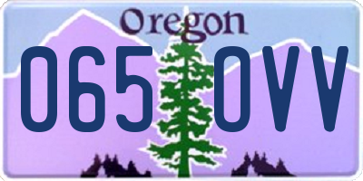 OR license plate 065OVV