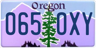 OR license plate 065OXY