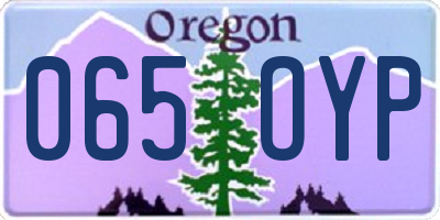 OR license plate 065OYP