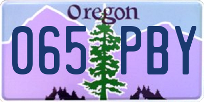 OR license plate 065PBY