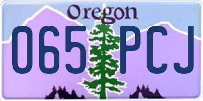 OR license plate 065PCJ