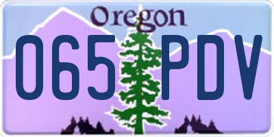 OR license plate 065PDV