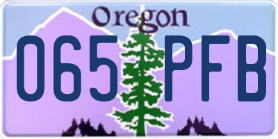 OR license plate 065PFB