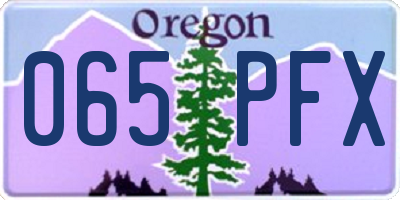 OR license plate 065PFX