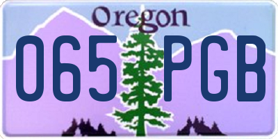 OR license plate 065PGB
