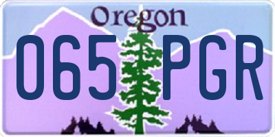 OR license plate 065PGR