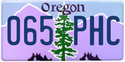 OR license plate 065PHC