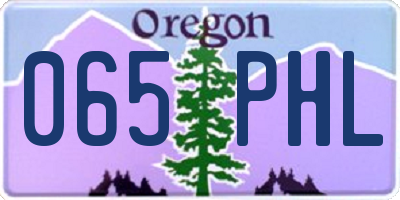 OR license plate 065PHL