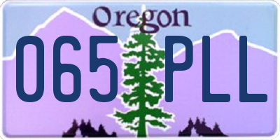 OR license plate 065PLL