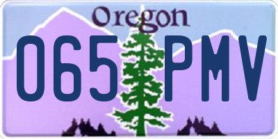 OR license plate 065PMV
