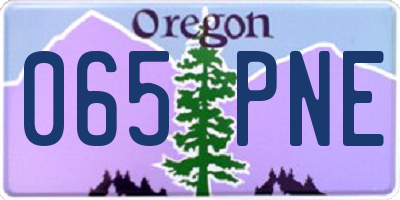 OR license plate 065PNE