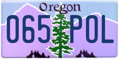 OR license plate 065POL