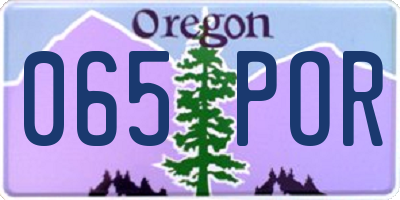 OR license plate 065POR