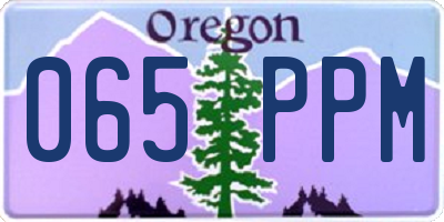 OR license plate 065PPM