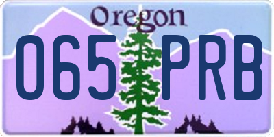 OR license plate 065PRB