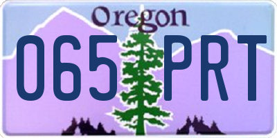 OR license plate 065PRT