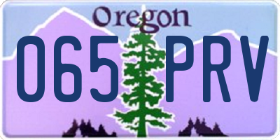OR license plate 065PRV