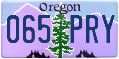 OR license plate 065PRY