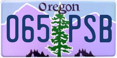 OR license plate 065PSB