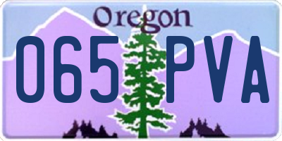 OR license plate 065PVA