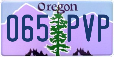 OR license plate 065PVP