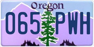 OR license plate 065PWH