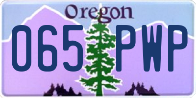 OR license plate 065PWP
