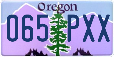 OR license plate 065PXX