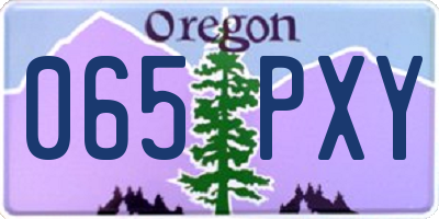 OR license plate 065PXY