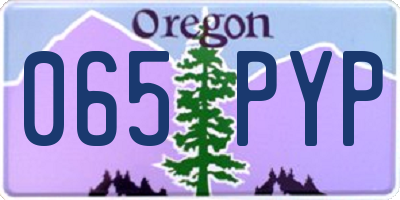 OR license plate 065PYP