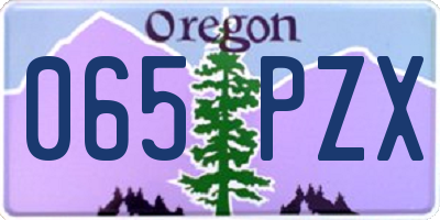OR license plate 065PZX