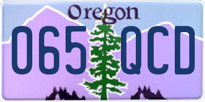 OR license plate 065QCD