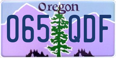 OR license plate 065QDF