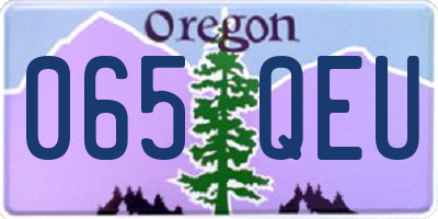 OR license plate 065QEU