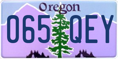 OR license plate 065QEY