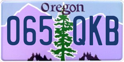 OR license plate 065QKB