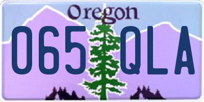 OR license plate 065QLA