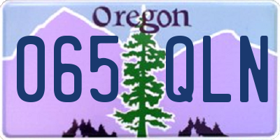 OR license plate 065QLN