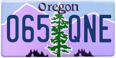 OR license plate 065QNE