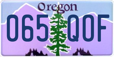 OR license plate 065QOF