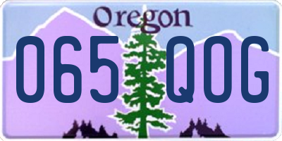 OR license plate 065QOG
