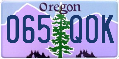 OR license plate 065QOK