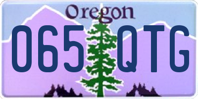 OR license plate 065QTG