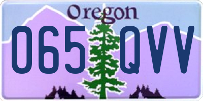 OR license plate 065QVV