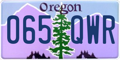 OR license plate 065QWR