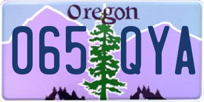 OR license plate 065QYA