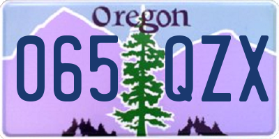 OR license plate 065QZX